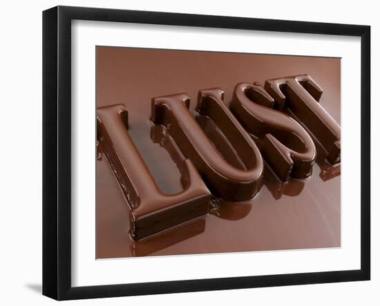 The Word Lust, Chocolate-coated-Kai Stiepel-Framed Photographic Print