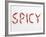 The Word 'SPICY' Written in Red Chillies-Peter Rees-Framed Photographic Print