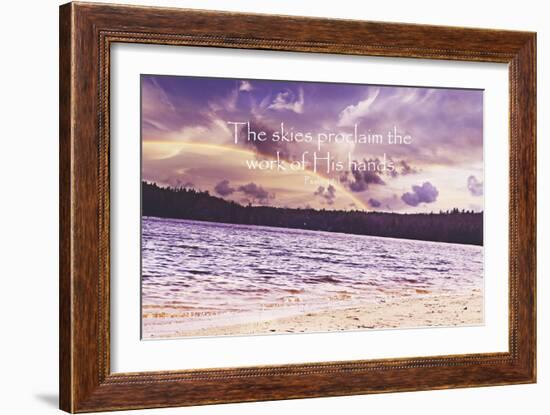 The Work of his Hands-Vintage Skies-Framed Giclee Print