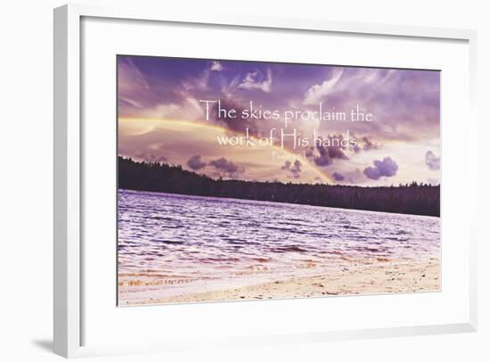 The Work of his Hands-Vintage Skies-Framed Giclee Print