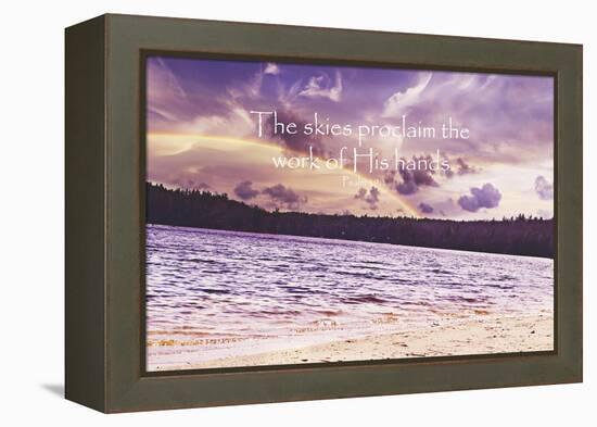 The Work of his Hands-Vintage Skies-Framed Premier Image Canvas