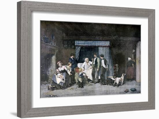 The Worker and His Children, 1892-Theophile Emmanuel Duverger-Framed Giclee Print