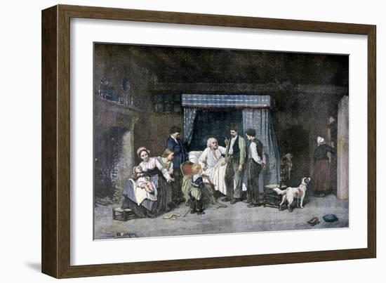 The Worker and His Children, 1892-Theophile Emmanuel Duverger-Framed Giclee Print