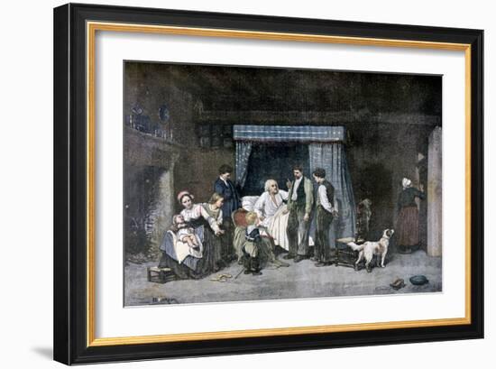 The Worker and His Children, 1892-Theophile Emmanuel Duverger-Framed Giclee Print