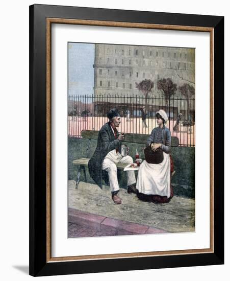 The Worker's Lunch, 1891-Henri Meyer-Framed Giclee Print