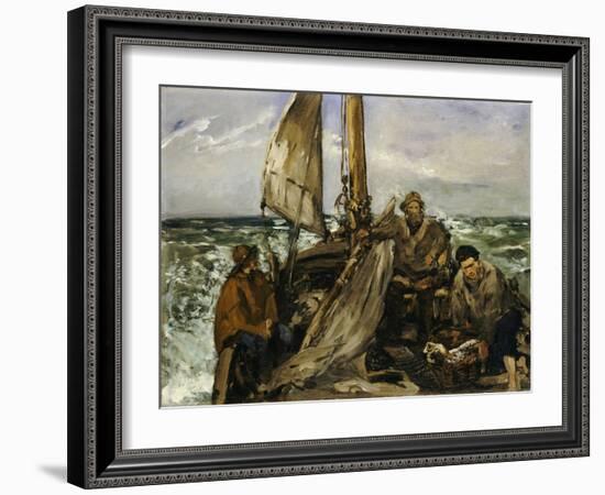 The Workers of the Sea, 1873-Edouard Manet-Framed Giclee Print