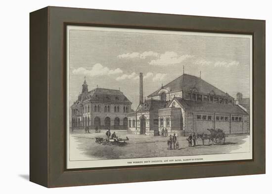 The Working Men's Institute, and New Baths, Barrow-In-Furness-null-Framed Premier Image Canvas