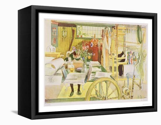 The Workroom, Published in "Lasst Licht Hinin," ("Let in More Light") 1909-Carl Larsson-Framed Premier Image Canvas