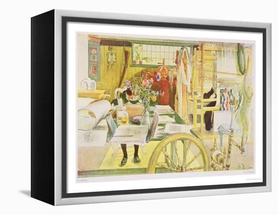 The Workroom, Published in "Lasst Licht Hinin," ("Let in More Light") 1909-Carl Larsson-Framed Premier Image Canvas