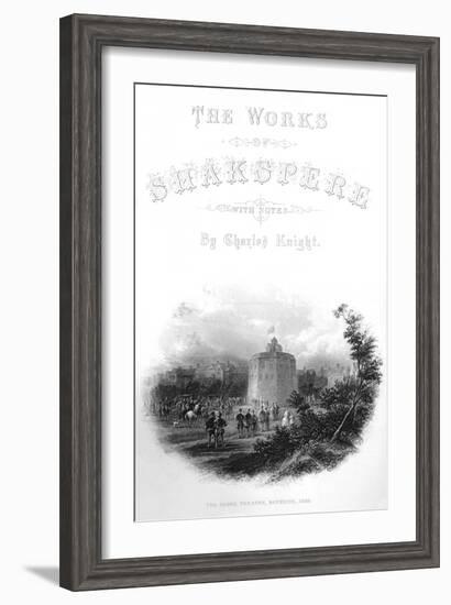 'The Works of Shakspere - The Globe Theatre, Bankside, 1593', c1870-Unknown-Framed Giclee Print