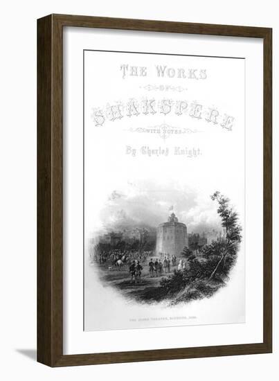 'The Works of Shakspere - The Globe Theatre, Bankside, 1593', c1870-Unknown-Framed Giclee Print