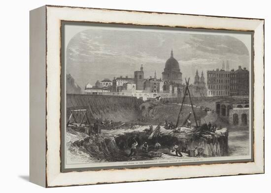 The Works of the Metropolitan Extension Railway in Smithfield-null-Framed Premier Image Canvas