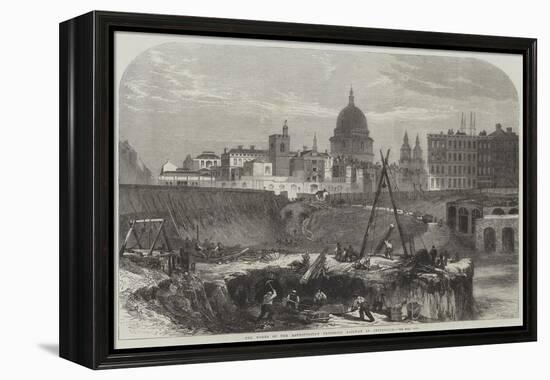 The Works of the Metropolitan Extension Railway in Smithfield-null-Framed Premier Image Canvas