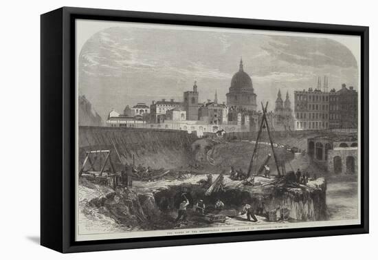 The Works of the Metropolitan Extension Railway in Smithfield-null-Framed Premier Image Canvas