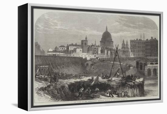 The Works of the Metropolitan Extension Railway in Smithfield-null-Framed Premier Image Canvas