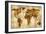 The World - Bronze on Gold-Russell Brennan-Framed Art Print