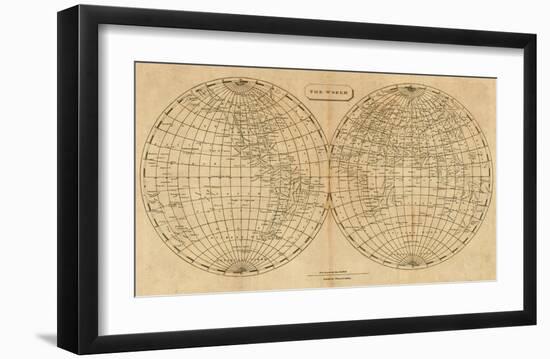 The World, c.1812-Aaron Arrowsmith-Framed Art Print