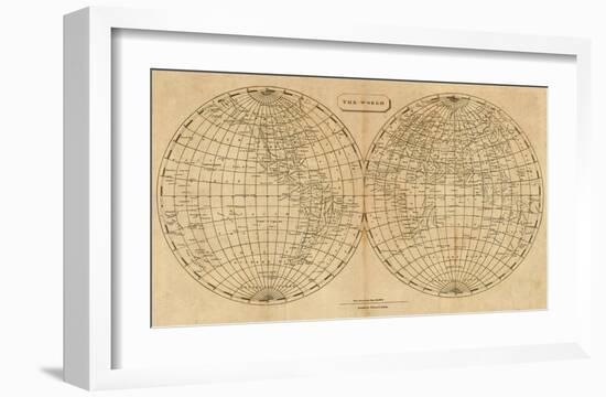 The World, c.1812-Aaron Arrowsmith-Framed Art Print