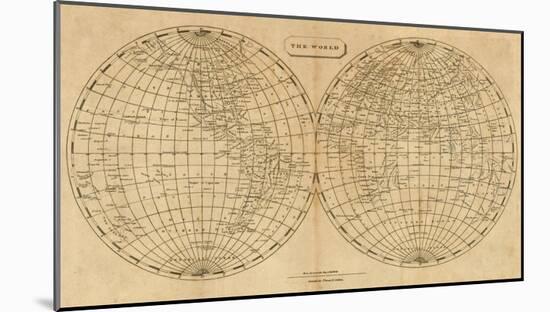 The World, c.1812-Aaron Arrowsmith-Mounted Art Print