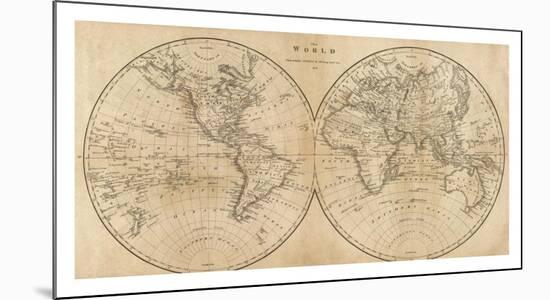 The World, c.1825-Mathew Carey-Mounted Art Print