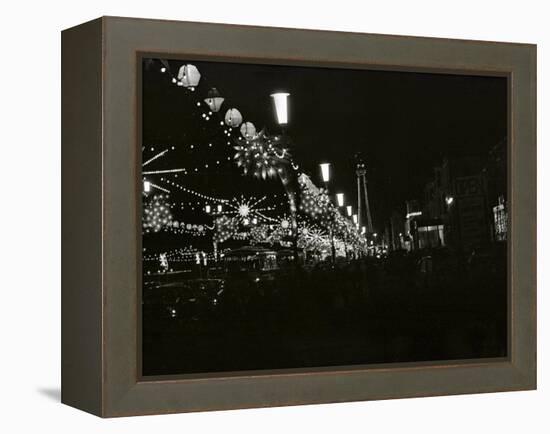 The World Famous Blackpool Illuminations in the Lancashire Seaside Resort-null-Framed Premier Image Canvas