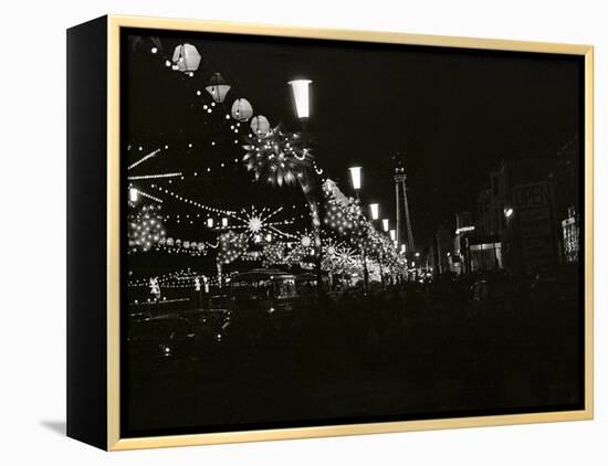 The World Famous Blackpool Illuminations in the Lancashire Seaside Resort-null-Framed Premier Image Canvas