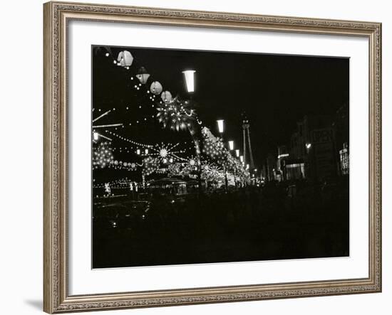 The World Famous Blackpool Illuminations in the Lancashire Seaside Resort-null-Framed Photographic Print