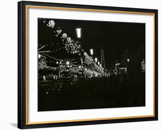 The World Famous Blackpool Illuminations in the Lancashire Seaside Resort--Framed Photographic Print