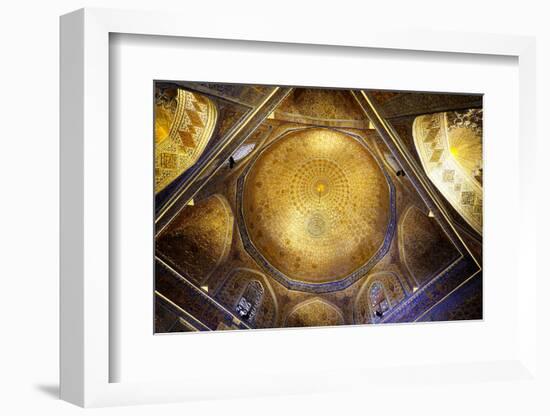 The world-famous Islamic architecture of Samarkand, Uzbekistan, Central Asia-David Pickford-Framed Photographic Print