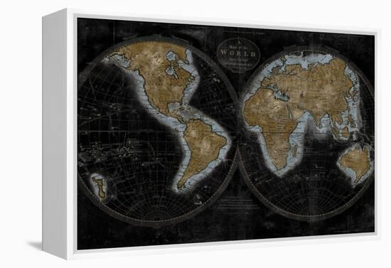 The World In Gold-Russell Brennan-Framed Stretched Canvas