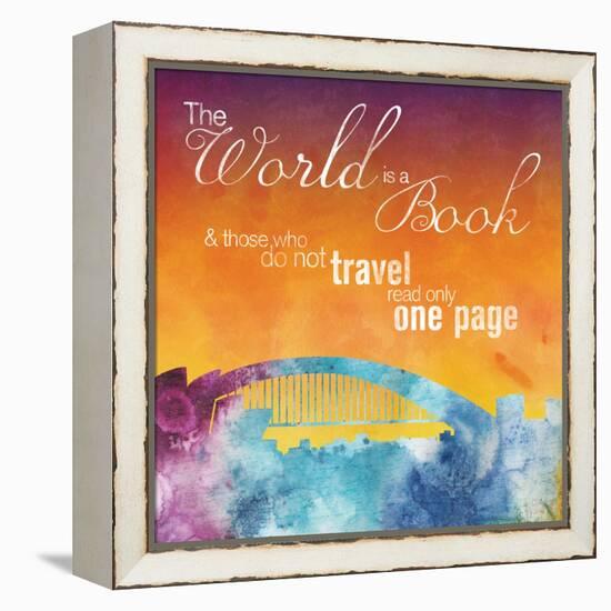 The World is A Book-Lauren Gibbons-Framed Stretched Canvas