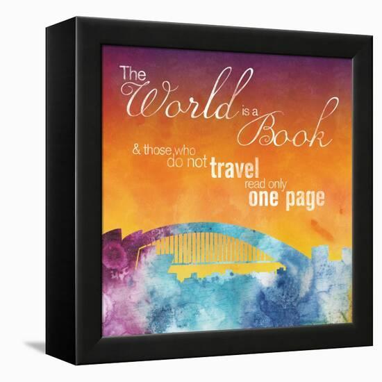 The World is A Book-Lauren Gibbons-Framed Stretched Canvas