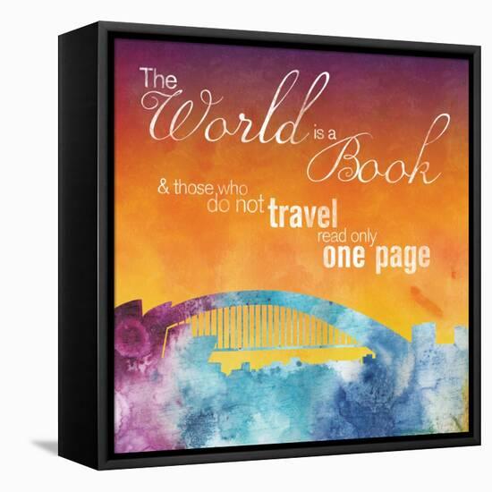 The World is A Book-Lauren Gibbons-Framed Stretched Canvas
