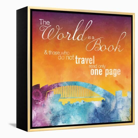 The World is A Book-Lauren Gibbons-Framed Stretched Canvas