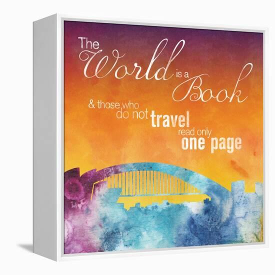 The World is A Book-Lauren Gibbons-Framed Stretched Canvas