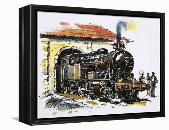 The World of Speed and Power: A Honschel Constructed 2-6-4 Tank Locomotive of 1929 Vintage-John S. Smith-Framed Premier Image Canvas