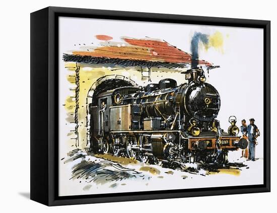 The World of Speed and Power: A Honschel Constructed 2-6-4 Tank Locomotive of 1929 Vintage-John S. Smith-Framed Premier Image Canvas
