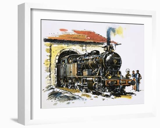 The World of Speed and Power: A Honschel Constructed 2-6-4 Tank Locomotive of 1929 Vintage-John S. Smith-Framed Giclee Print