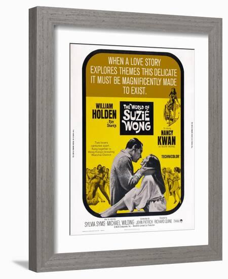 The World of Suzie Wong, from Left: William Holden, Nancy Kwan, 1960-null-Framed Art Print