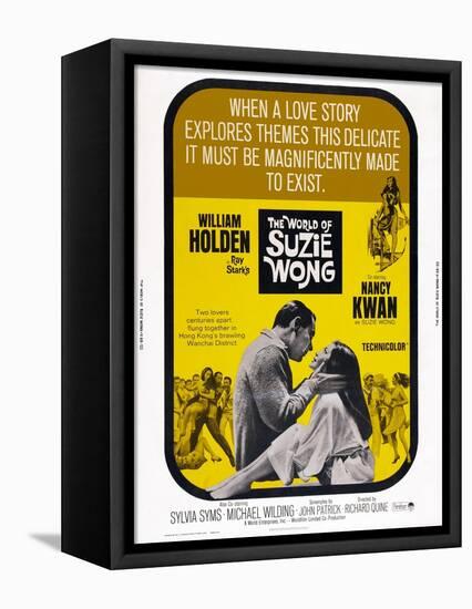 The World of Suzie Wong, from Left: William Holden, Nancy Kwan, 1960-null-Framed Stretched Canvas