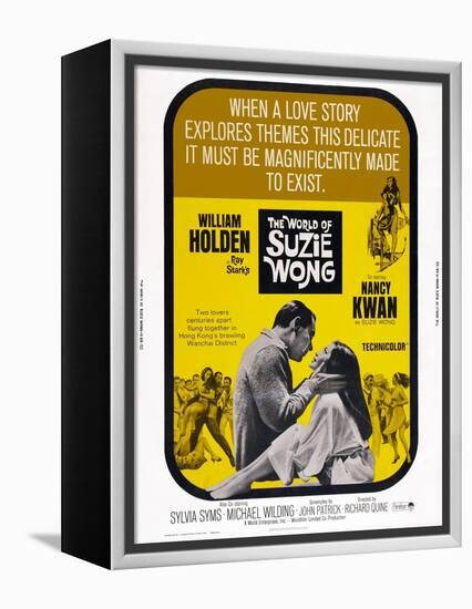 The World of Suzie Wong, from Left: William Holden, Nancy Kwan, 1960-null-Framed Stretched Canvas