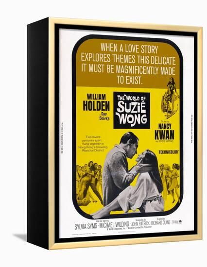 The World of Suzie Wong, from Left: William Holden, Nancy Kwan, 1960-null-Framed Stretched Canvas