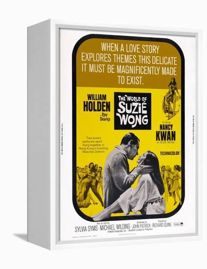 The World of Suzie Wong, from Left: William Holden, Nancy Kwan, 1960-null-Framed Stretched Canvas