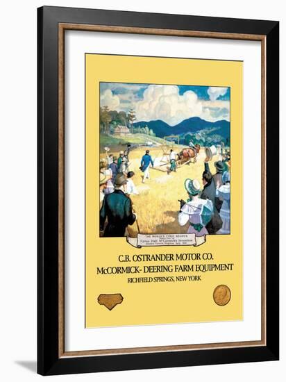 The World's First Reaper-Newell Convers Wyeth-Framed Art Print