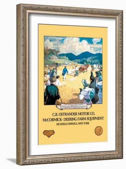 The World's First Reaper-Newell Convers Wyeth-Framed Art Print