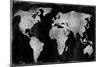 The World - Silver on Black-Russell Brennan-Mounted Art Print