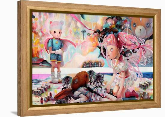 The World We Do Not Know, That Today-Hikari Shimoda-Framed Stretched Canvas