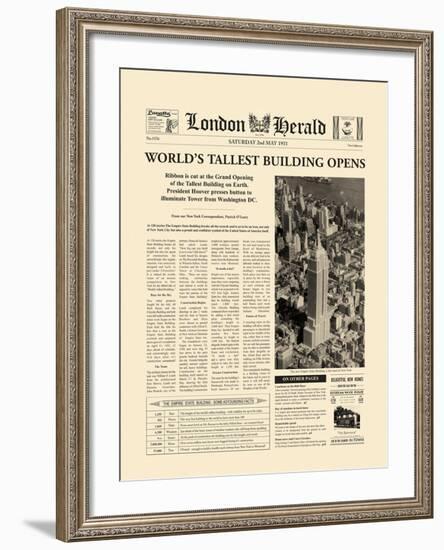The Worlds' Tallest Building Opens-The Vintage Collection-Framed Giclee Print