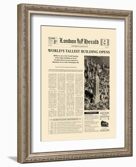 The Worlds' Tallest Building Opens-The Vintage Collection-Framed Art Print