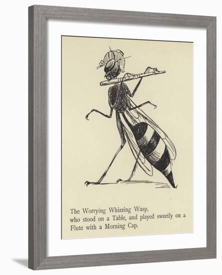 The Worrying Whizzing Wasp-Edward Lear-Framed Giclee Print